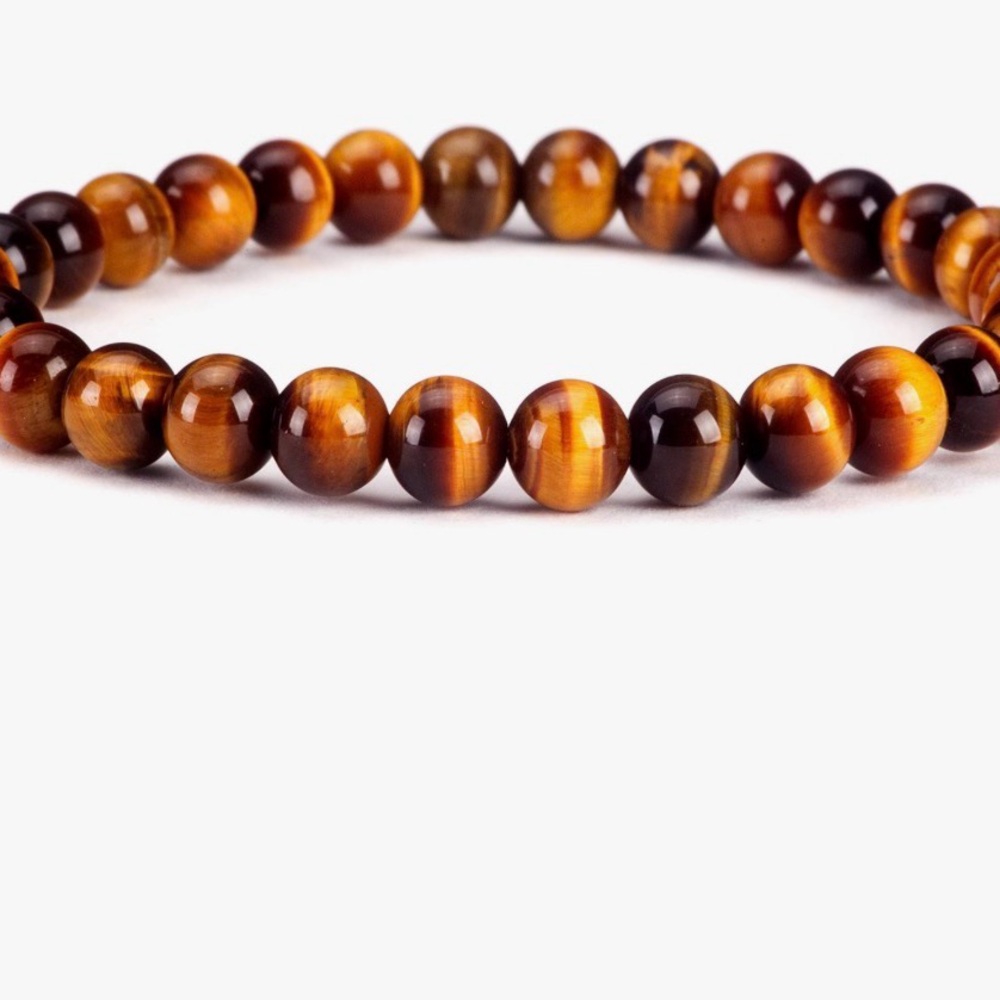 SUPER COOL AND CALMING Tiger Eye 6mm Unisex Beaded Bracelet J115
